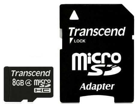 Карта памяти Transcend MicroSD HC 4GB