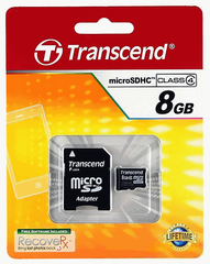 Карта пам'яті Transcend MicroSD HC 8GB