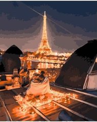 Картина по номерам Романтика ночного парижа