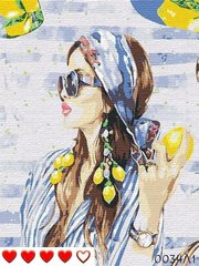 Картина по номерам Девушка с лимонами 40 х 50 см Bambino 0034Л1