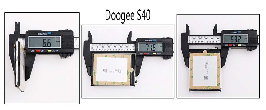 Батарея для  Doogee S40 размер