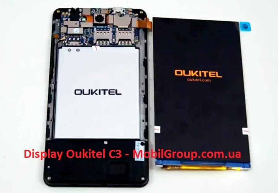 підключення нового дисплея на oukitel c8